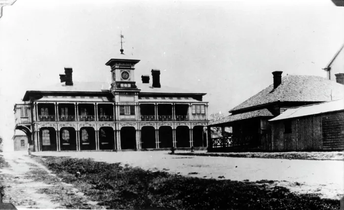 Framed Print : Lands Office, Brisbane, c1869. Creator: Unknown Framed Print : Lands Office, Brisbane, c1869. Creator: Unknown