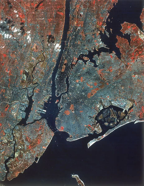 Landsat image of Manhattan, New York, USA, 1980s