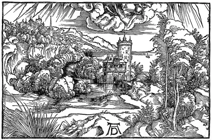Framed Print : Landscape, 1498, (1936). Artist: Albrecht Durer Framed Print : Landscape, 1498, (1936). Artist: Albrecht Durer