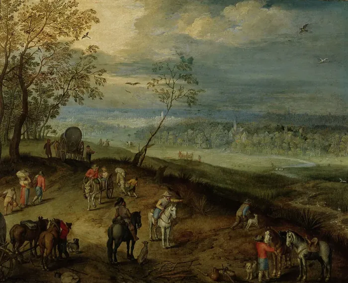 Framed Print : Landscape, 1631-1678. Creator: Jan Brueghel the younger Framed Print : Landscape, 1631-1678. Creator: Jan Brueghel the younger
