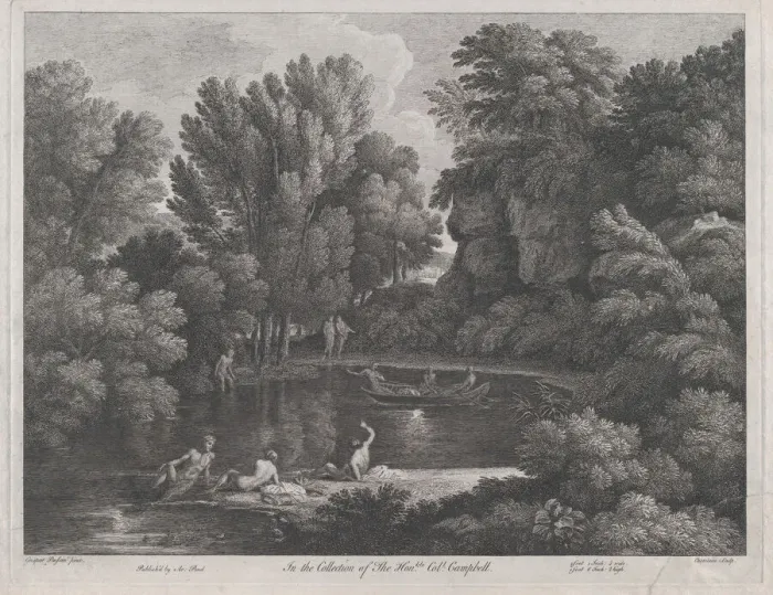Framed Print : Landscape, 1743. Creator: Jean Baptiste Claude Chatelain Framed Print : Landscape, 1743. Creator: Jean Baptiste Claude Chatelain