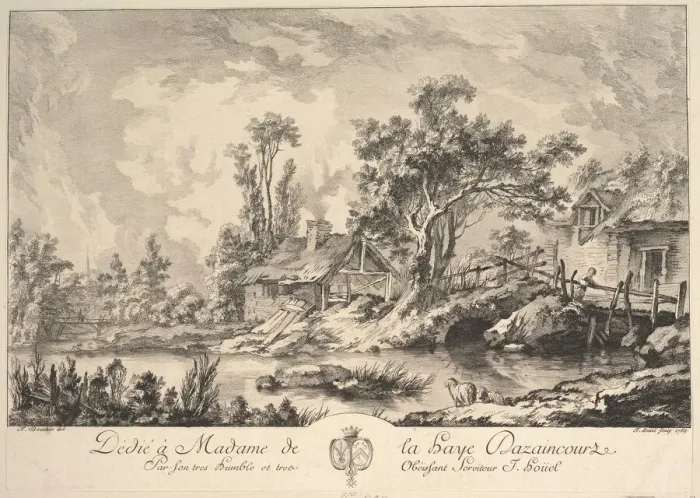 Framed Print : Landscape, 1759. Creator: Jean-Pierre Houel Framed Print : Landscape, 1759. Creator: Jean-Pierre Houel