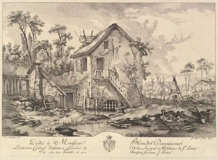Framed Print : Landscape, 1759. Creator: Jean-Pierre Houel Framed Print : Landscape, 1759. Creator: Jean-Pierre Houel