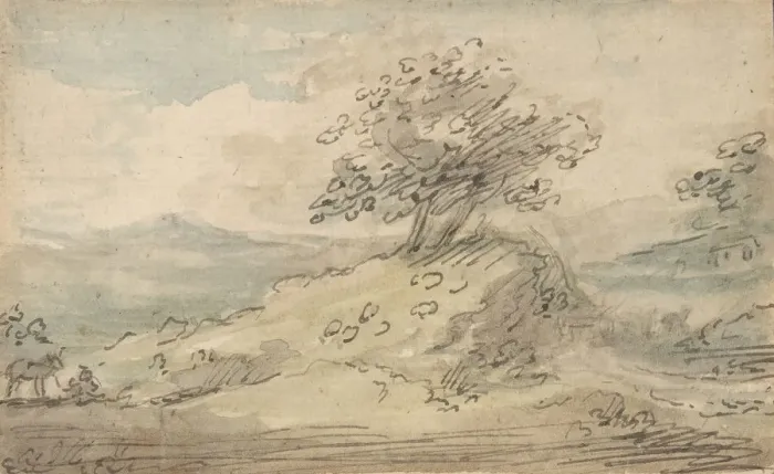 Framed Print : Landscape, 1776-1808. Creator: Samuel Shelley Framed Print : Landscape, 1776-1808. Creator: Samuel Shelley