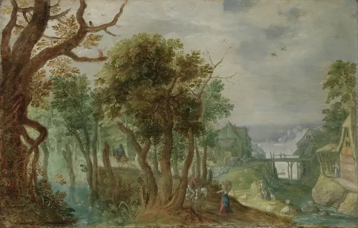 Framed Print : Landscape, 17th century. Creator: Anton Mirou Framed Print : Landscape, 17th century. Creator: Anton Mirou