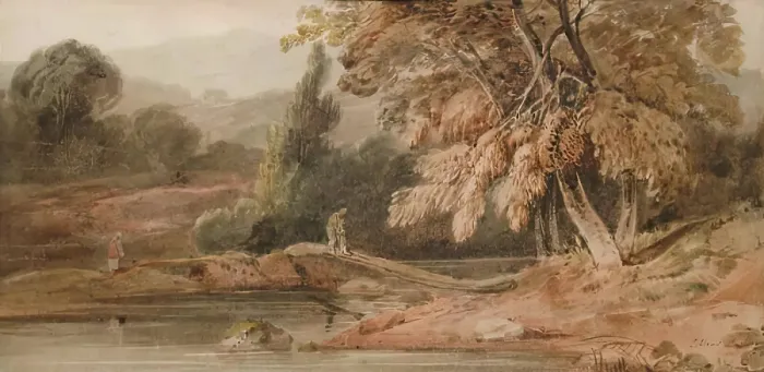 Framed Print : Landscape, 1800-1819. Creator: Edward Bird Framed Print : Landscape, 1800-1819. Creator: Edward Bird