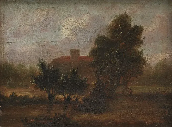 Framed Print : Landscape, 1801-1900. Creator: Meindert Hobbema Framed Print : Landscape, 1801-1900. Creator: Meindert Hobbema