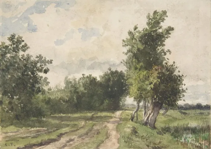 Framed Print : Landscape, 1825-65. Creator: Constant Troyon Framed Print : Landscape, 1825-65. Creator: Constant Troyon