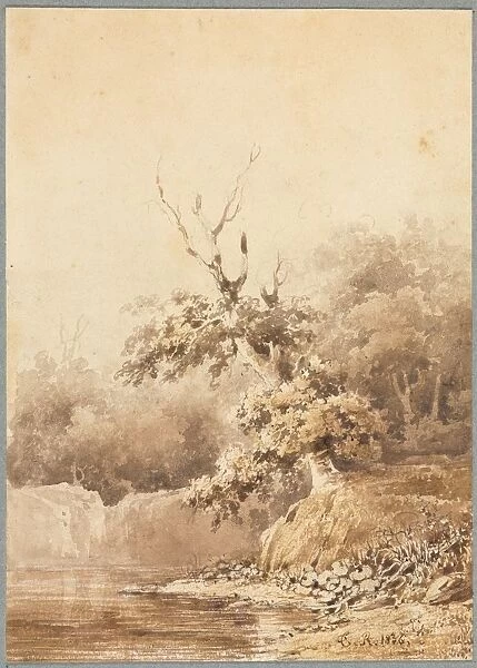 Landscape, 1836. Creator: Theodore Rousseau (French, 1812-1867)