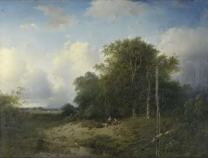 Framed Print : Landscape, 1840-1865. Creator: Frederik Hendrik Hendriks Framed Print : Landscape, 1840-1865. Creator: Frederik Hendrik Hendriks