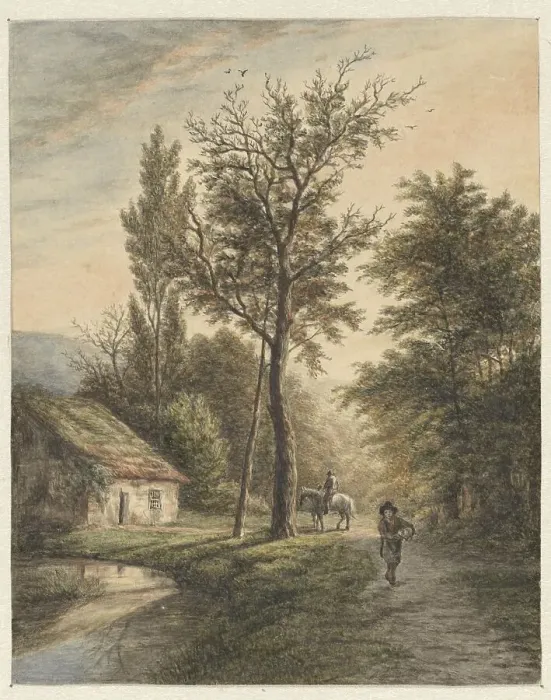 Framed Print : Landscape, 1849-1917. Creator: Matthijs Maris Framed Print : Landscape, 1849-1917. Creator: Matthijs Maris