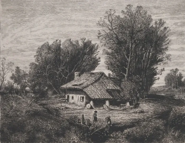 Framed Print : Landscape, 1862-76. Creator: Adolphe Balfourier