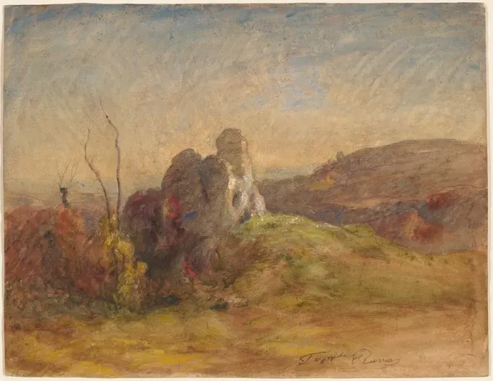 Framed Print : Landscape, 1870-1884. Creator: Francois-Auguste Ravier (French, 1814-1895) Framed Print : Landscape, 1870-1884. Creator: Francois-Auguste Ravier (French, 1814-1895)