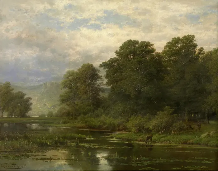 Framed Print : Landscape, 1872. Creator: Joseph Van Luppen Framed Print : Landscape, 1872. Creator: Joseph Van Luppen