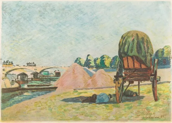 Framed Print : Landscape, 1882. Creator: Armand Guillaumin Framed Print : Landscape, 1882. Creator: Armand Guillaumin
