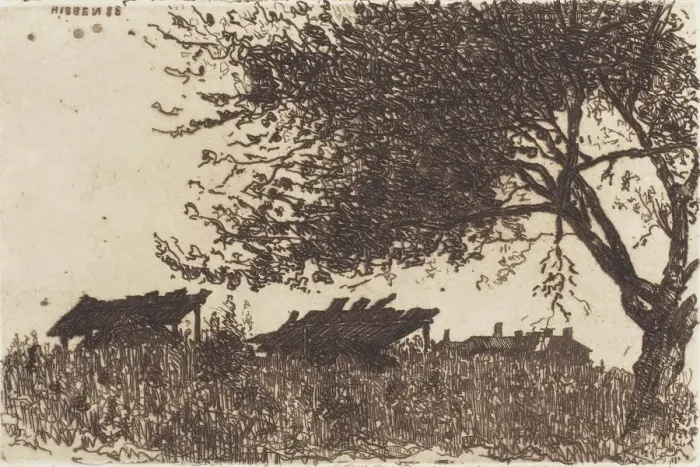 Framed Print : Landscape, 1883. Creator: Thomas Entriken Hibben Framed Print : Landscape, 1883. Creator: Thomas Entriken Hibben