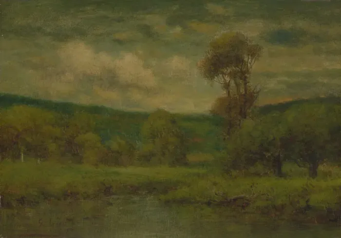 Framed Print : Landscape, 1884 or 1889. Creator: George Inness Framed Print : Landscape, 1884 or 1889. Creator: George Inness
