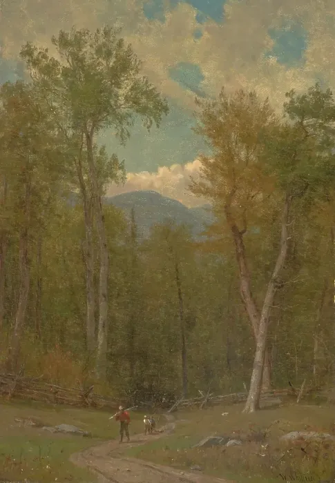 Framed Print : Landscape, about 1886. Creator: Worthington Whittredge Framed Print : Landscape, about 1886. Creator: Worthington Whittredge