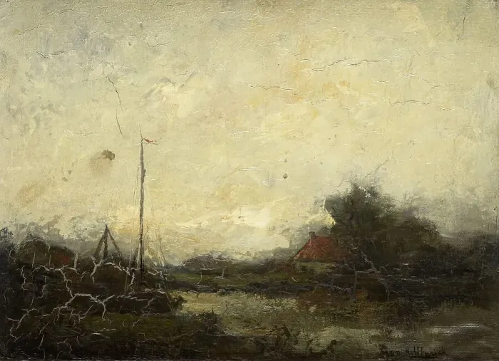 Framed Print : Landscape, 1890-1920. Creator: Franz Helfferich Framed Print : Landscape, 1890-1920. Creator: Franz Helfferich
