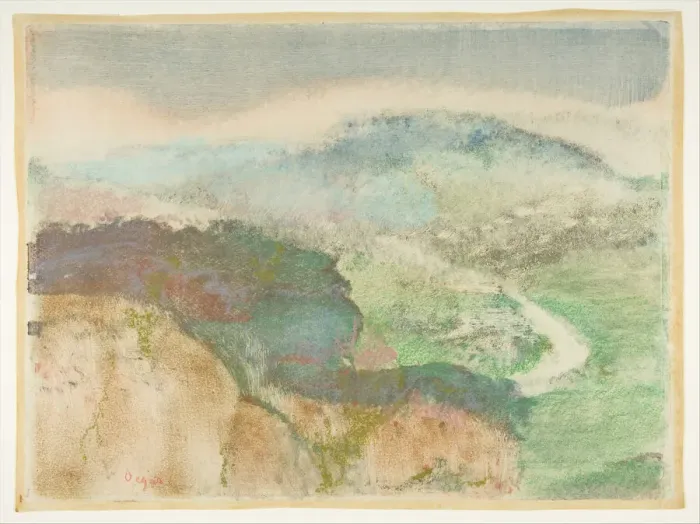 Framed Print : Landscape, 1892. Creator: Edgar Degas Framed Print : Landscape, 1892. Creator: Edgar Degas
