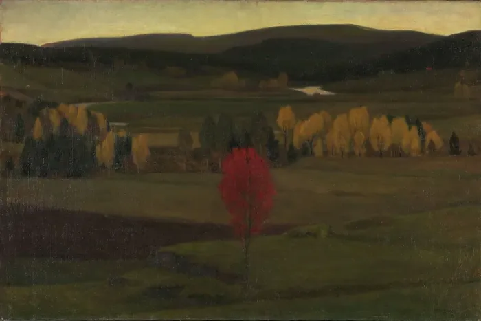 Framed Print : Landscape, 1896. Creator: Lars Jorde Framed Print : Landscape, 1896. Creator: Lars Jorde