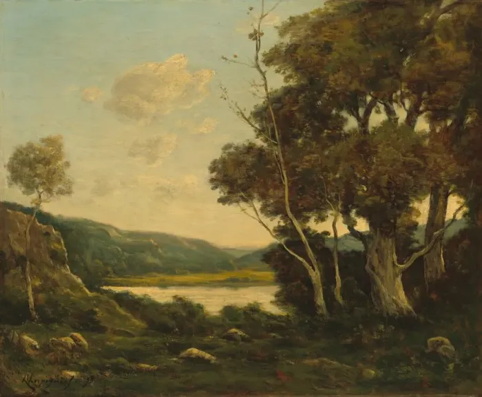 Framed Print : Landscape, 1898. Creator: Henri-Joseph Harpignies Framed Print : Landscape, 1898. Creator: Henri-Joseph Harpignies