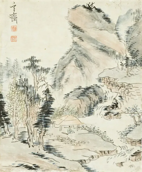 Framed Print : Landscape, 18th century. Creator: Sim Sajong Framed Print : Landscape, 18th century. Creator: Sim Sajong