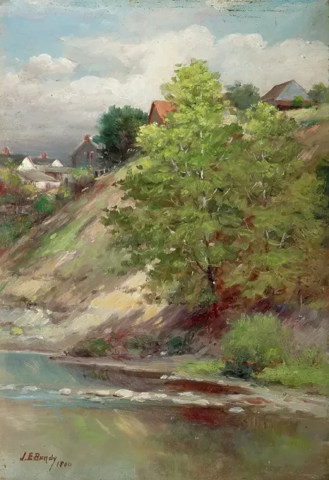 Framed Print : Landscape, 1900. Creator: John Elwood Bundy Framed Print : Landscape, 1900. Creator: John Elwood Bundy
