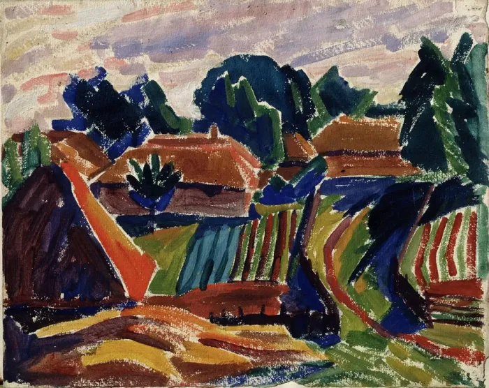 Framed Print : Landscape, 1908-1912. Artist: Javlensky, Alexei, von (1864-1941) Framed Print : Landscape, 1908-1912. Artist: Javlensky, Alexei, von (1864-1941)