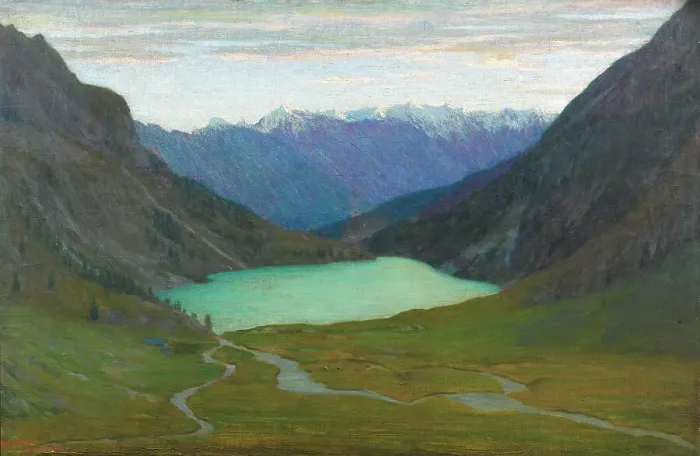Framed Print : Landscape, 1910. Creator: Bresciani; Archimede (1881-1939) Framed Print : Landscape, 1910. Creator: Bresciani; Archimede (1881-1939)