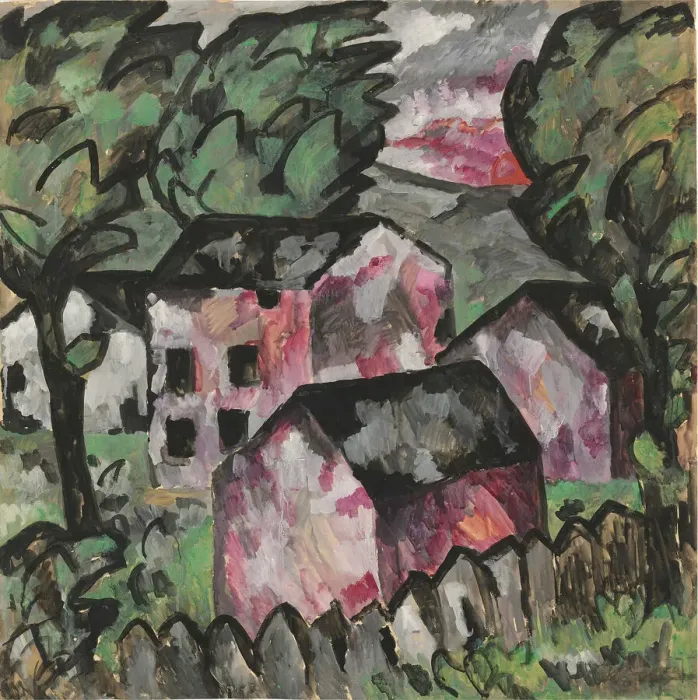 Framed Print : Landscape, 1911. Creator: Malevich, Kasimir Severinovich (1878-1935) Framed Print : Landscape, 1911. Creator: Malevich, Kasimir Severinovich (1878-1935)