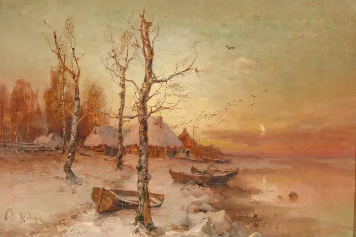 Framed Print : Landscape, 1912. Artist: Klever, Juli Julievich (Julius), von (1850-1924) Framed Print : Landscape, 1912. Artist: Klever, Juli Julievich (Julius), von (1850-1924)