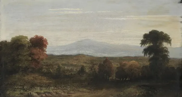 Framed Print : Landscape, before 1918. Creator: Jasper F. Cropsey (American, 1823-1900), imitator of Framed Print : Landscape, before 1918. Creator: Jasper F. Cropsey (American, 1823-1900), imitator of