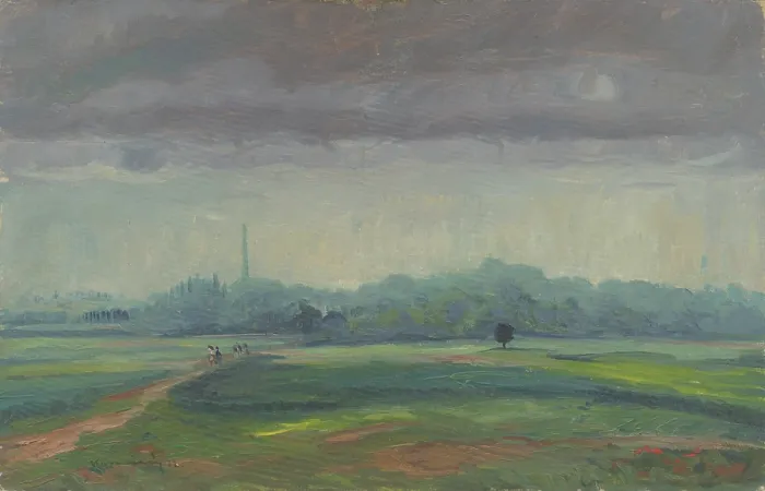 Framed Print : Landscape, 1952. Creator: Peter Konecny Framed Print : Landscape, 1952. Creator: Peter Konecny
