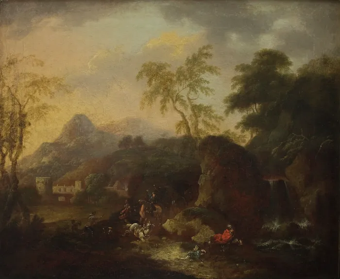 Framed Print : Landscape, 2nd half of 17th century. Creator: Follower of Federico Moucheron Framed Print : Landscape, 2nd half of 17th century. Creator: Follower of Federico Moucheron