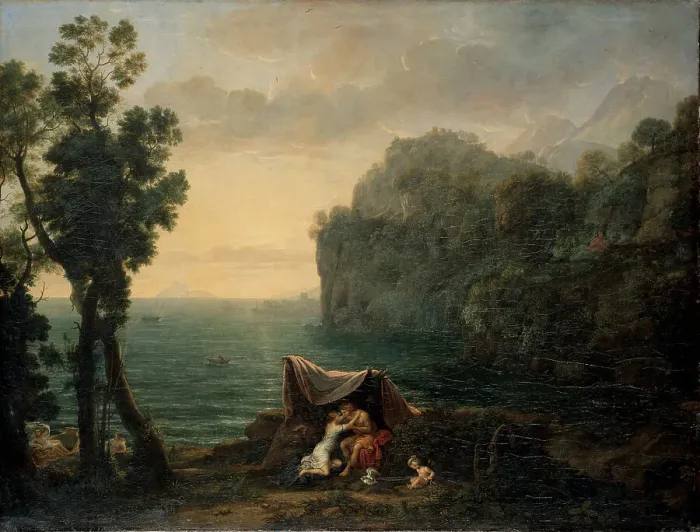Framed Print : Landscape with Acis and Galatea, 1657. Artist: Lorrain, Claude (1600-1682) Framed Print : Landscape with Acis and Galatea, 1657. Artist: Lorrain, Claude (1600-1682)