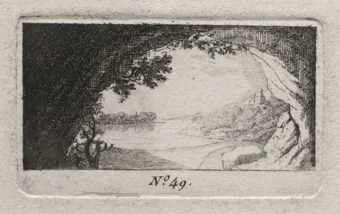 Framed Print : Landscape with Arched Rocks. Creator: Antoine de Marcenay de Ghuy (French, 1724-1811) Framed Print : Landscape with Arched Rocks. Creator: Antoine de Marcenay de Ghuy (French, 1724-1811)
