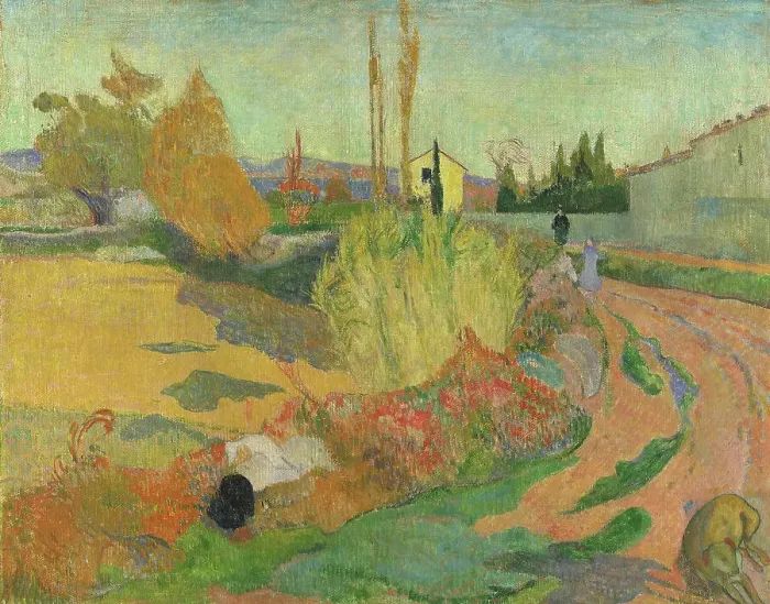 Framed Print : Landscape from Arles, 1888. Creator: Paul Gauguin Framed Print : Landscape from Arles, 1888. Creator: Paul Gauguin