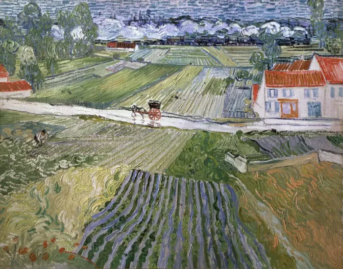 Framed Print : Landscape at Auvers after Rain, 1890. Artist: Vincent van Gogh