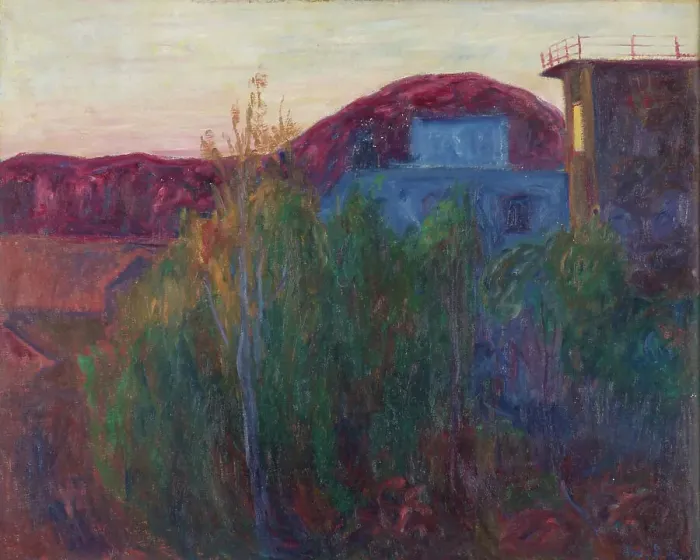 Framed Print : Landscape (Balbergkampen), 1907. Creator: Thorvald Erichsen Framed Print : Landscape (Balbergkampen), 1907. Creator: Thorvald Erichsen