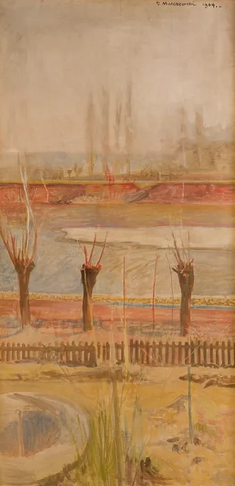 Framed Print : Landscape from the Banks of the Vistula, 1904. Creator: Jacek Malczewski Framed Print : Landscape from the Banks of the Vistula, 1904. Creator: Jacek Malczewski