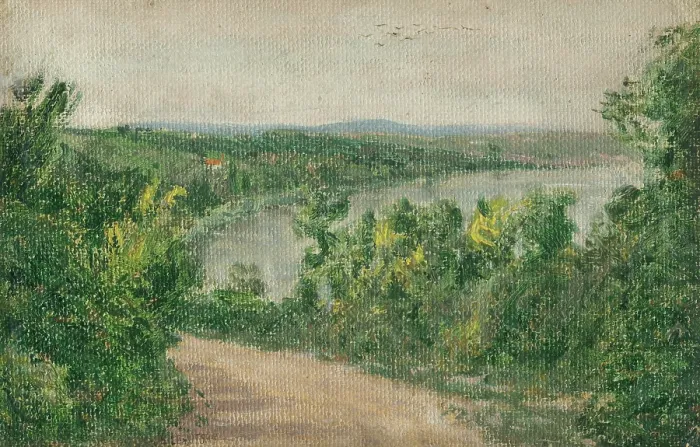 Framed Print : Landscape from the Basin of the Danube, 1900. Creator: Karol Miloslav Lehotsky Framed Print : Landscape from the Basin of the Danube, 1900. Creator: Karol Miloslav Lehotsky