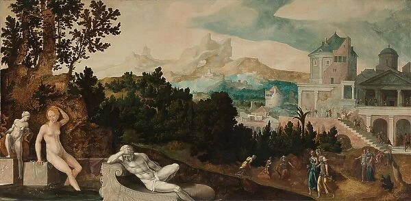 Landscape with Bathsheba, c.1540-c.1545. Creator: Jan van Scorel