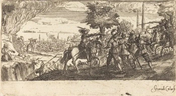 Framed Print : Landscape with Battle Scene. Creator: Unknown Framed Print : Landscape with Battle Scene. Creator: Unknown
