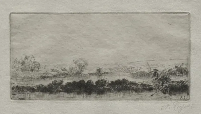 Framed Print : Landscape with Beat-bog: In the Marsh. Creator: Alphonse Legros (French, 1837-1911) Framed Print : Landscape with Beat-bog: In the Marsh. Creator: Alphonse Legros (French, 1837-1911)