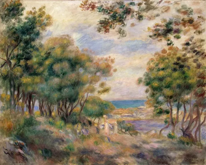 Framed Print : Landscape at Beaulieu, 1899. Artist: Pierre-Auguste Renoir Framed Print : Landscape at Beaulieu, 1899. Artist: Pierre-Auguste Renoir