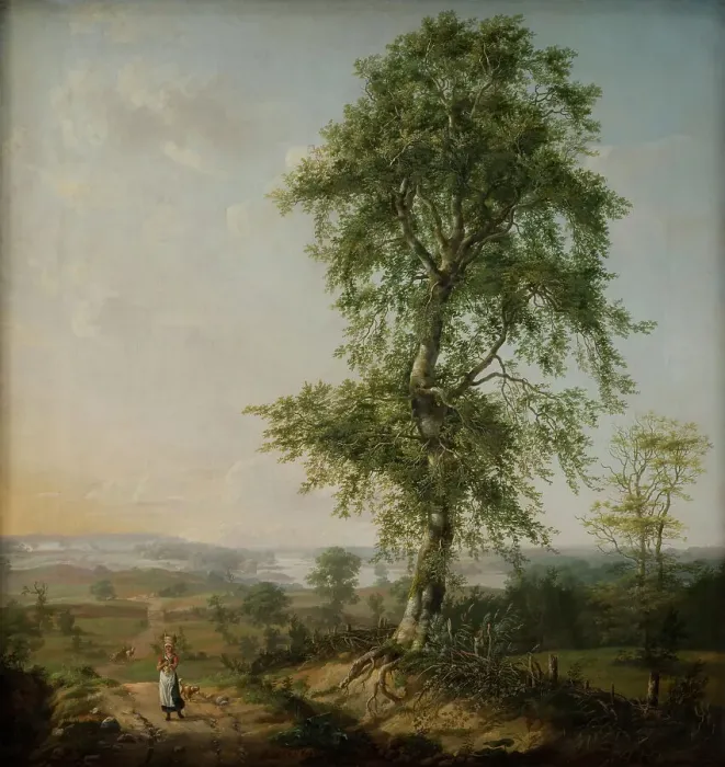 Framed Print : Landscape with a Big Tree, 1814. Creator: Johan Christian Dahl Framed Print : Landscape with a Big Tree, 1814. Creator: Johan Christian Dahl