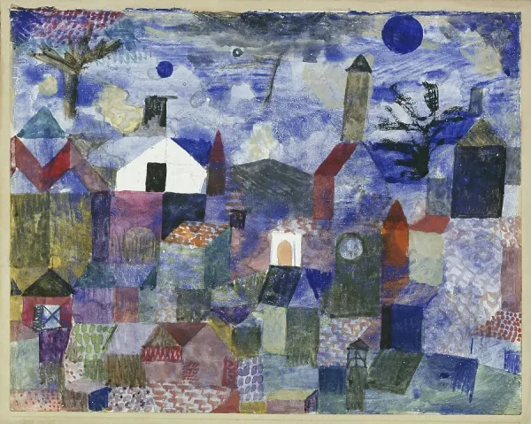 Paul Klee, Landscape in Blue Print, 1917. Art Prints, Posters