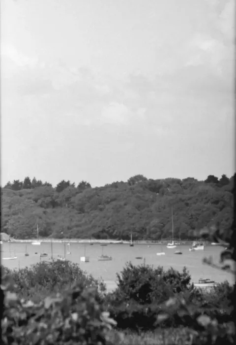Framed Print : Landscape with boats, c1935. Creator: Kirk & Sons of Cowes Framed Print : Landscape with boats, c1935. Creator: Kirk & Sons of Cowes