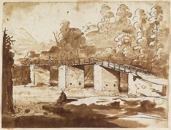 Landscape with a Bridge, c. 1630 / 1635. Creator: Claude Lorrain